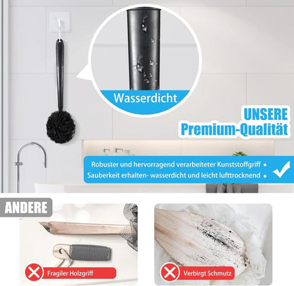 Duschschwamm Set mit Badeschwamm und Luffa-Schwamm, 42cm