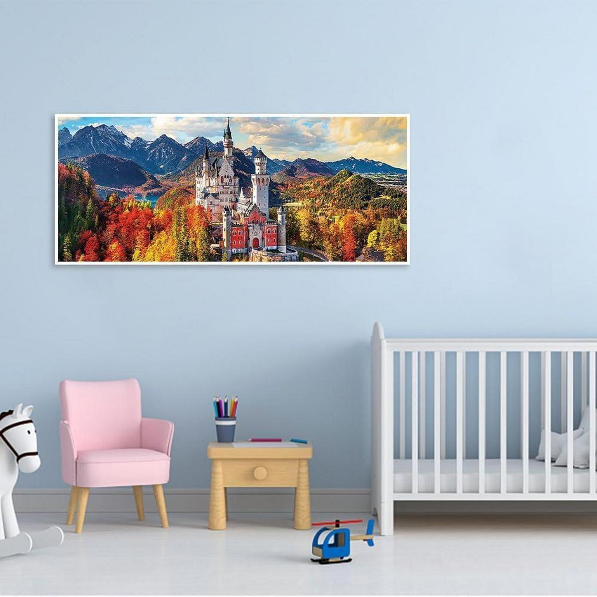 Diamantmalerei Berge Neuschwanstein 110x50 cm Vollbild