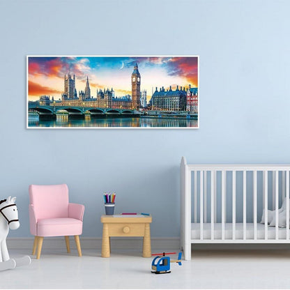 Diamant Painting London Brücke & Landschaft 110x50 cm