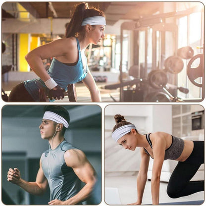 URAQT Sport Stirnband Set 4 Stück für Damen und Herren