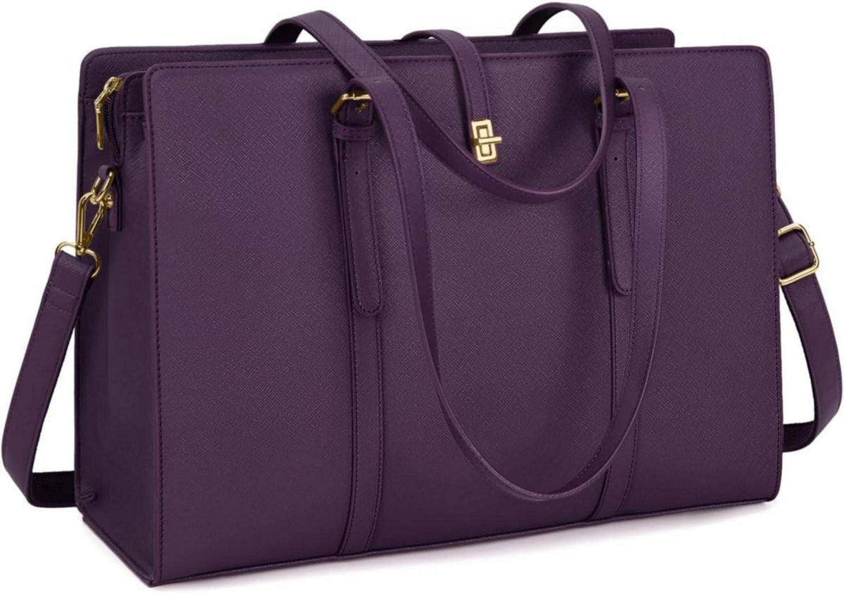 Damen Handtasche Schwarz Groß Wasserdicht Laptop Shopper PU Leder