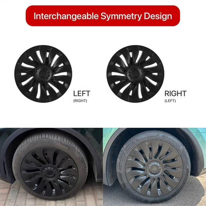 Radabdeckung Tesla Model Y 19 Zoll Matt Schwarz (4-TLG)