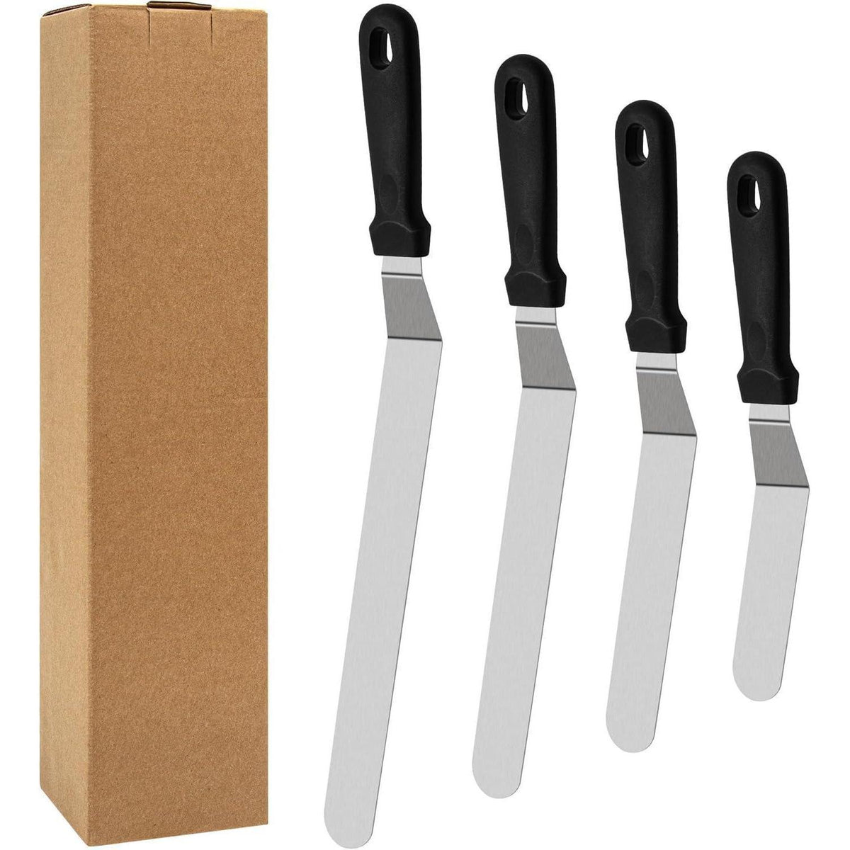 4er Set Winkelpaletten Edelstahl für Torten & Kuchen