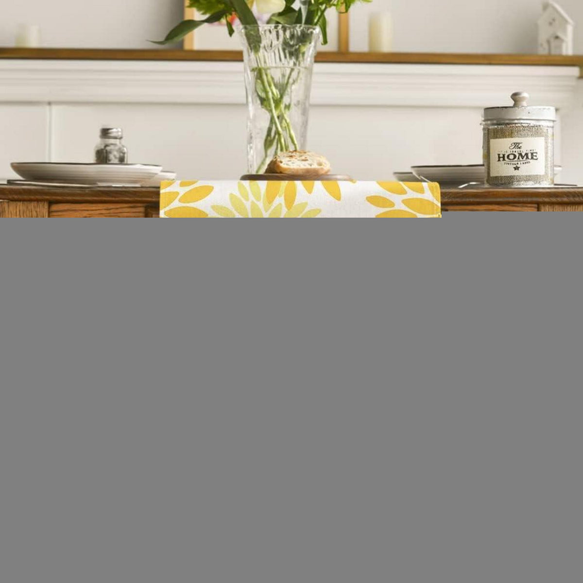 Tischläufer Blumen Gelb Dahlie Sommer 40x140 cm