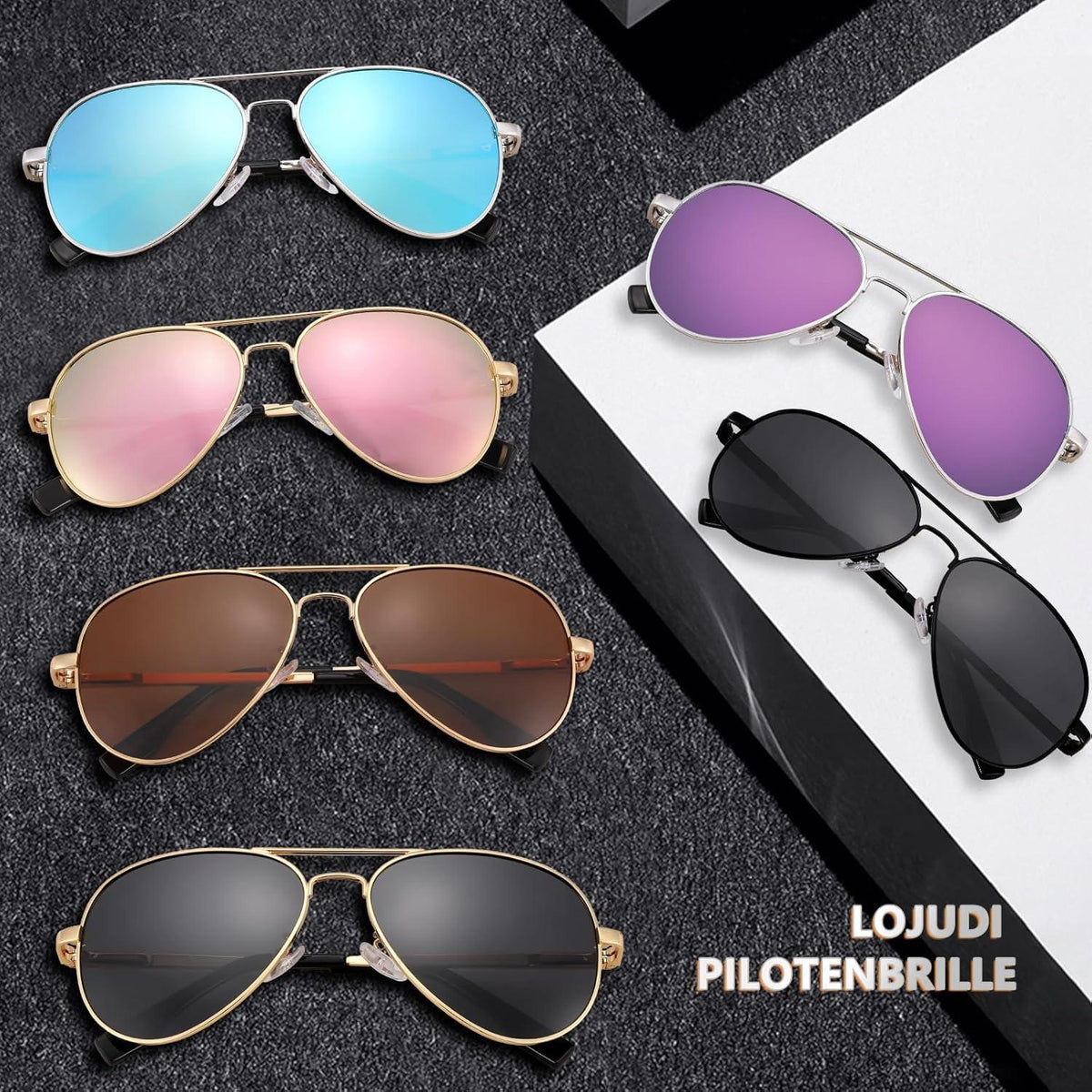 Pilotenbrille polarisiert mit UV400 Schutz – Gold / Grau