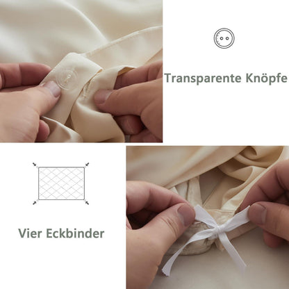 Bambus Bettwäsche-Set 200x200 cm – Seidiger & Kühle Bettwäsche