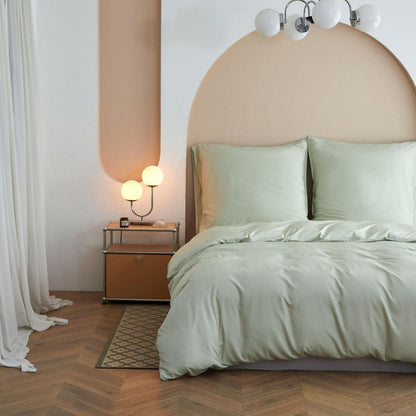 Bambus Bettwäsche Set 200x200 cm, Mintgrün – Seidig Weich & Kühl
