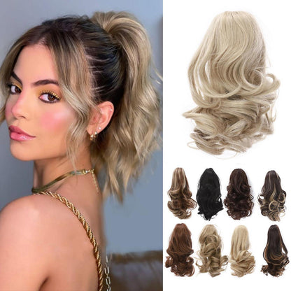 30cm Welliger Pferdeschwanz Haarteil Blond Haarverlängerung