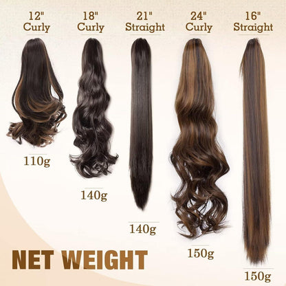 30cm Welliger Pferdeschwanz Haarteil Blond Haarverlängerung