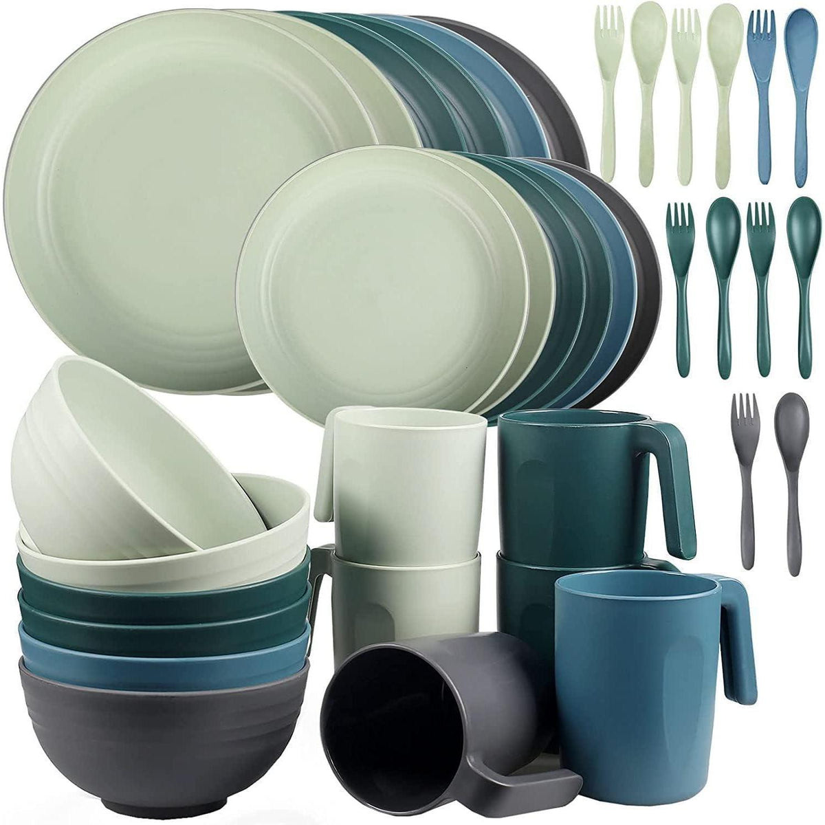Kunststoff Geschirrset 36-teilig | Camping & Outdoor Service