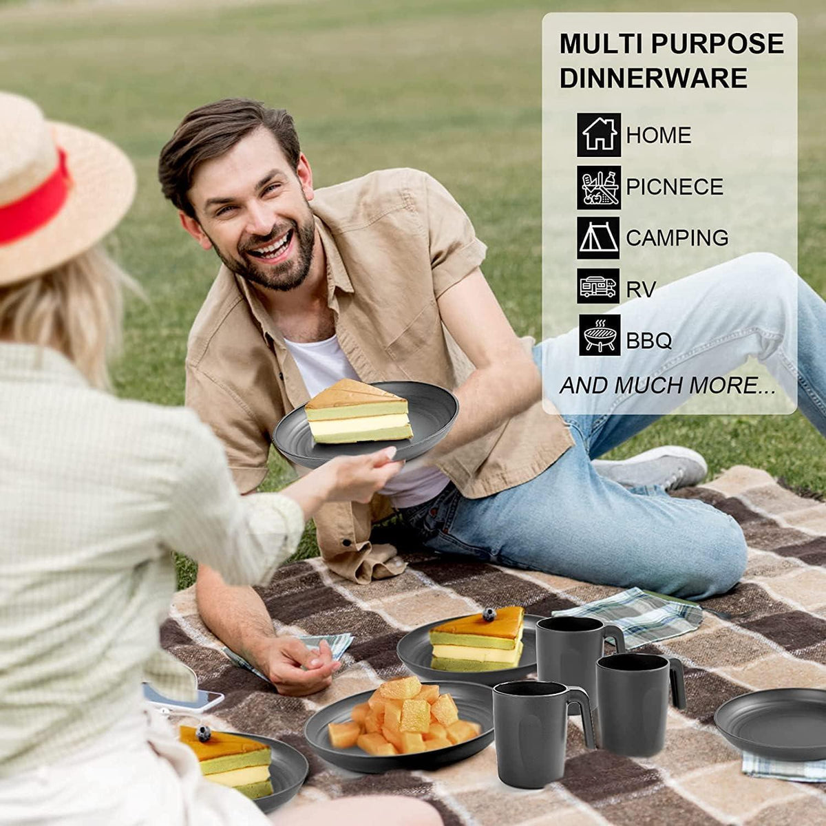 Kunststoff Geschirrset 36tlg. | Camping & Outdoor Service