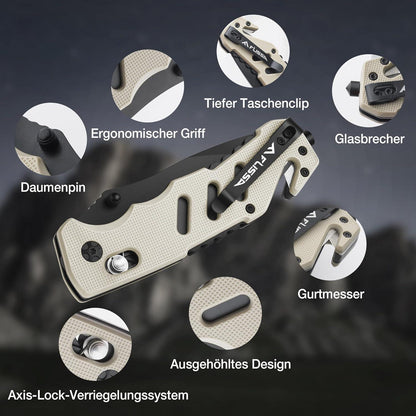 Taschenmesser Klappmesser Einhandmesser mit Glasbrecher