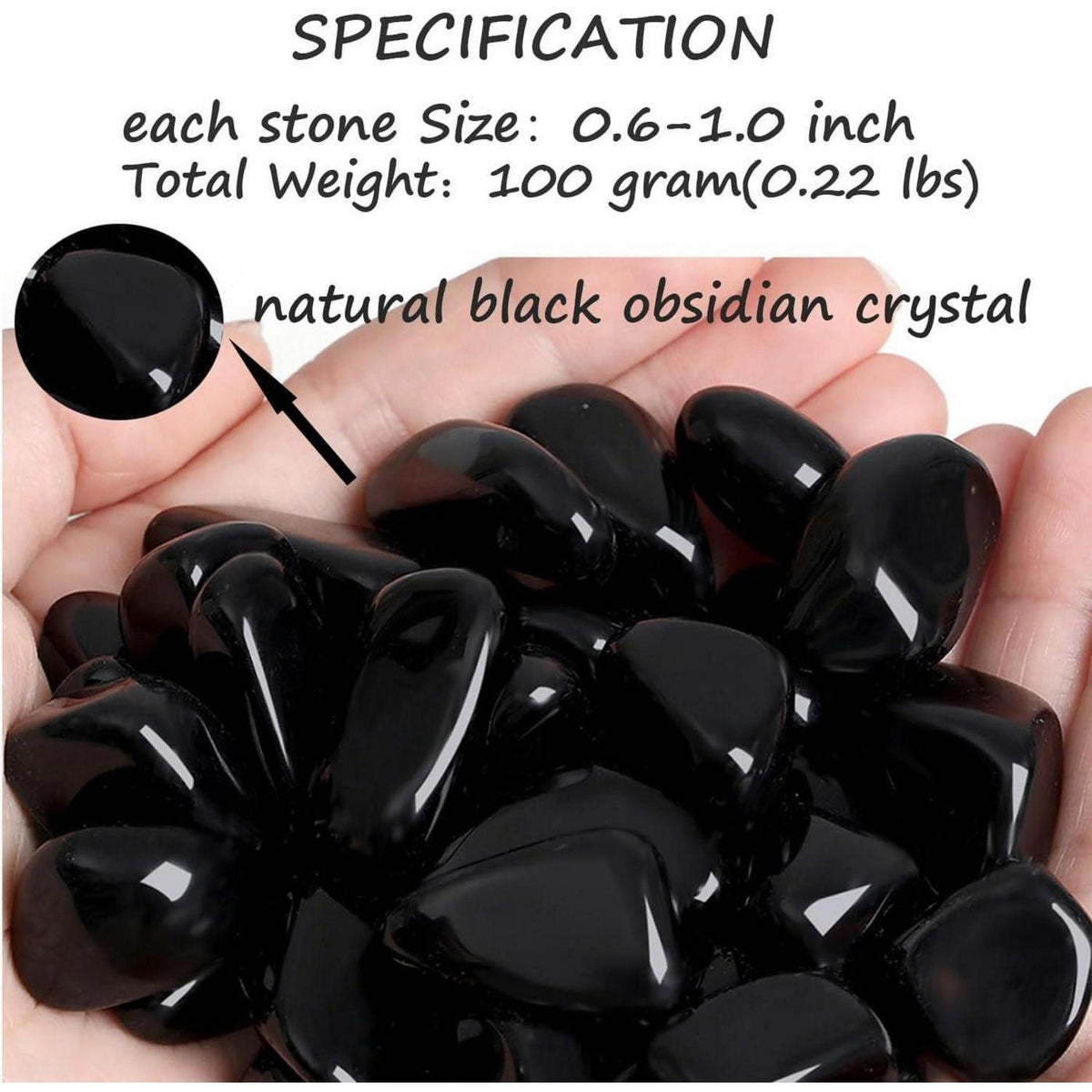 XIANNVXI Obsidian Trommelsteine 100g - Natürliche Heilkristalle
