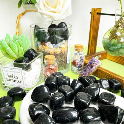 XIANNVXI Obsidian Trommelsteine 100g - Natürliche Heilkristalle