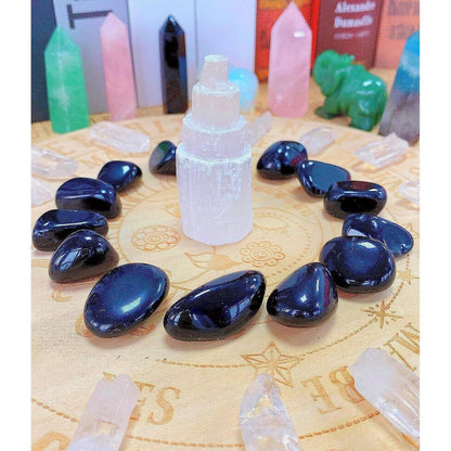 XIANNVXI Obsidian Trommelsteine 100g - Natürliche Heilkristalle