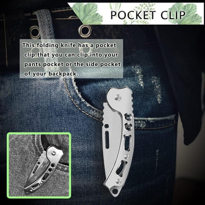 Günstiges Taschenmesser 4 stk Klein Klappmesser Mini Silber
