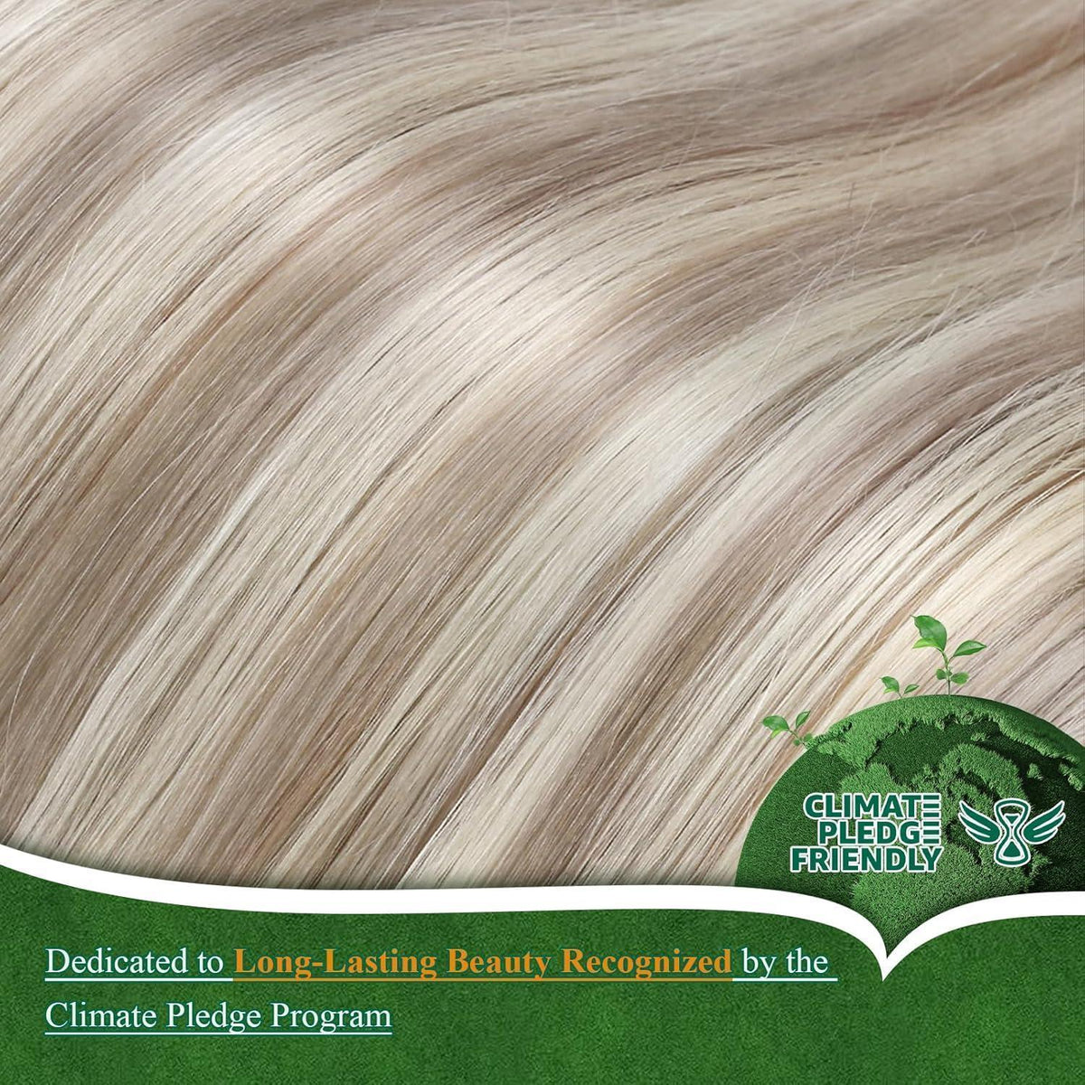 Remy Draht-Extension Ash Brown Mix Platin Blonde 45cm