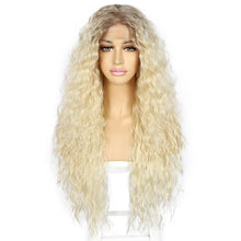 Blond Lockenperücke 613 Spitze Front Synthetisch 26 Zoll