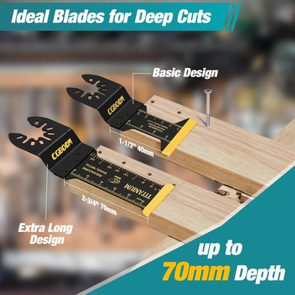 CGBOOM Oszillierende Multitool Sägeblätter 5tlg Titanium Set