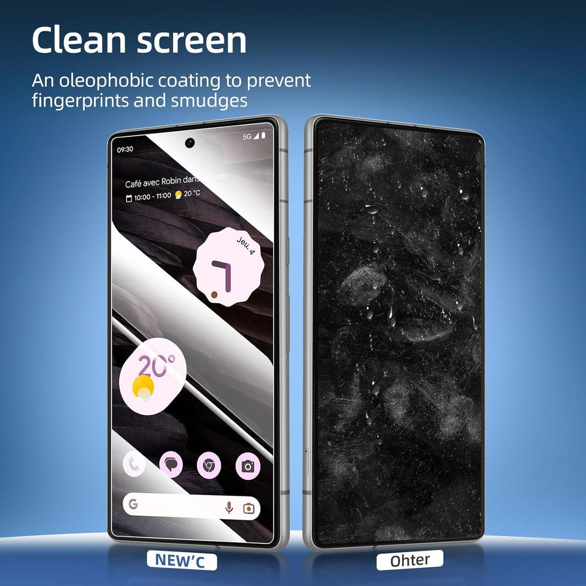 Panzer Schutz Glas für Google Pixel 7a, 9H Härte, 0.33mm Ultra-klar