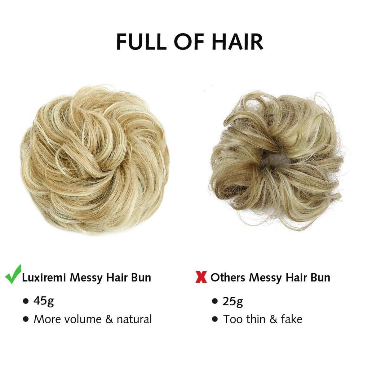 Dutt Haarteil Messy Bun Blond Mix – Hochsteckfrisur