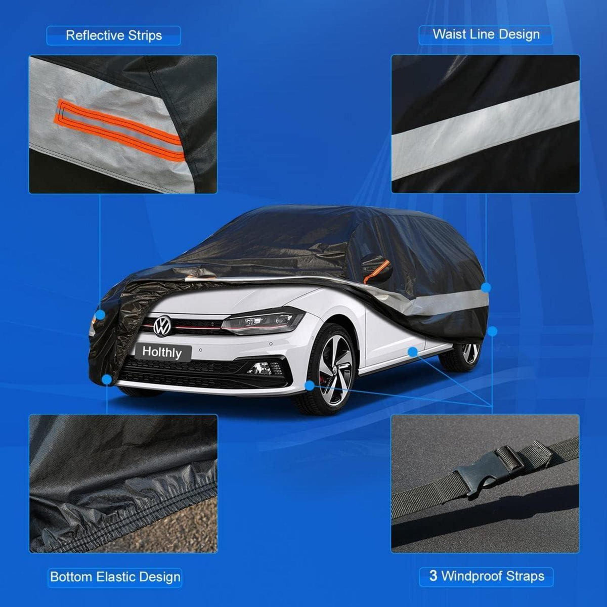 Autoabdeckung wasserdicht Citroen C2 (2003-2009) Schwarz