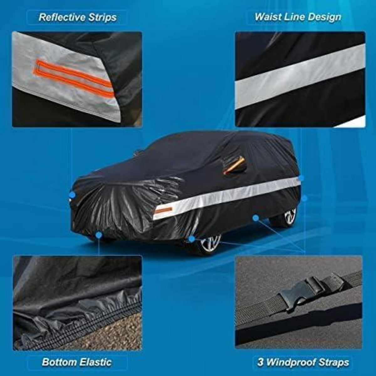 Autoabdeckung wasserdicht für DS DS4 (2015-2018) – Schwarz