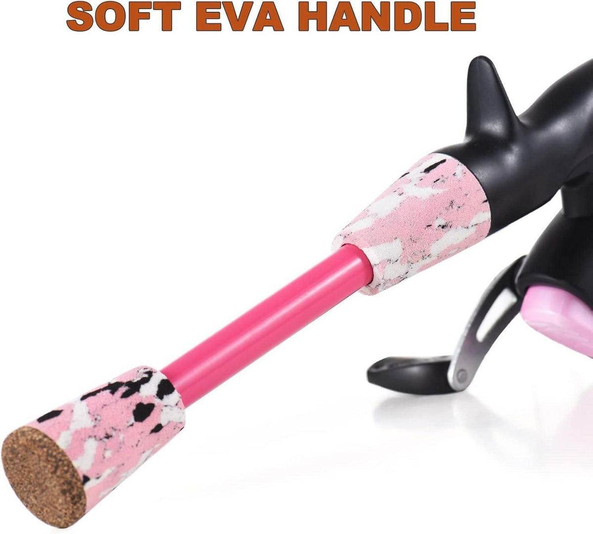 Lixada Kinder Angelset teleskopierbare Angelrute mit Rolle und Zubehör Pink 1.5M
