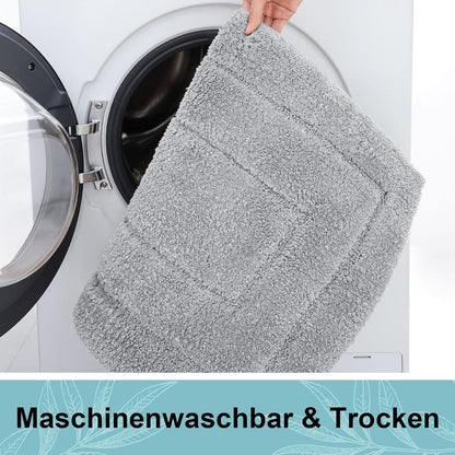 Mikrofaser Badteppich Grau – Rutschfest & Wasserabsorbierend 60x120 cm