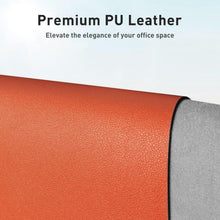 Aothia Schreibtischunterlage 91x43cm Hermes Orange PU-Leder