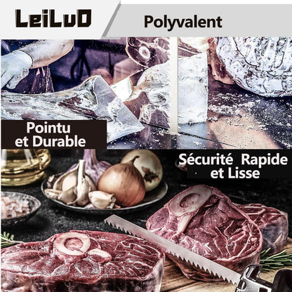 Säbelsägeblätter für Fleisch & Knochen, 30,5 cm, 5 Stück, Edelstahl, Koffer
