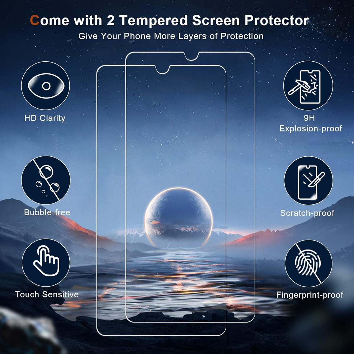 QHOHQ Handyhülle Samsung Galaxy A24 4G Schutzhülle Flip Case Blau