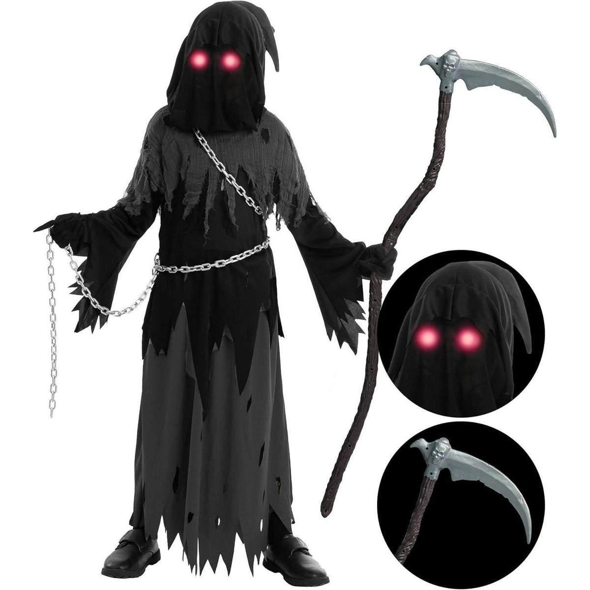 Sensenmann Kostüm Kinder Halloween Grim Reaper Boy Costume
