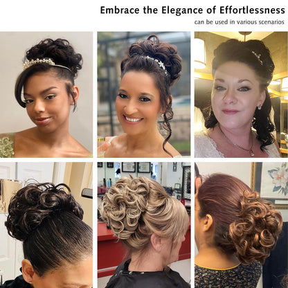 Gelocktes Chignon Haarteil – Synthetischer Dutt für Hochsteckfrisur
