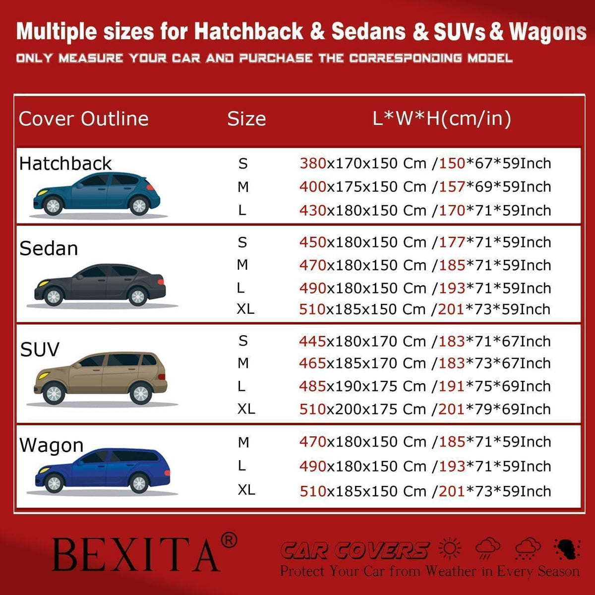 Wasserdichte Autoabdeckung XL – Vollgarage für Limousine