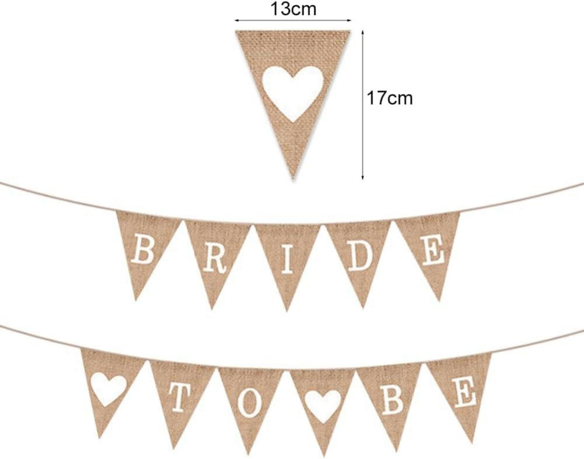 Bride To Be Girlande JGA Deko Frauen Jute Banner