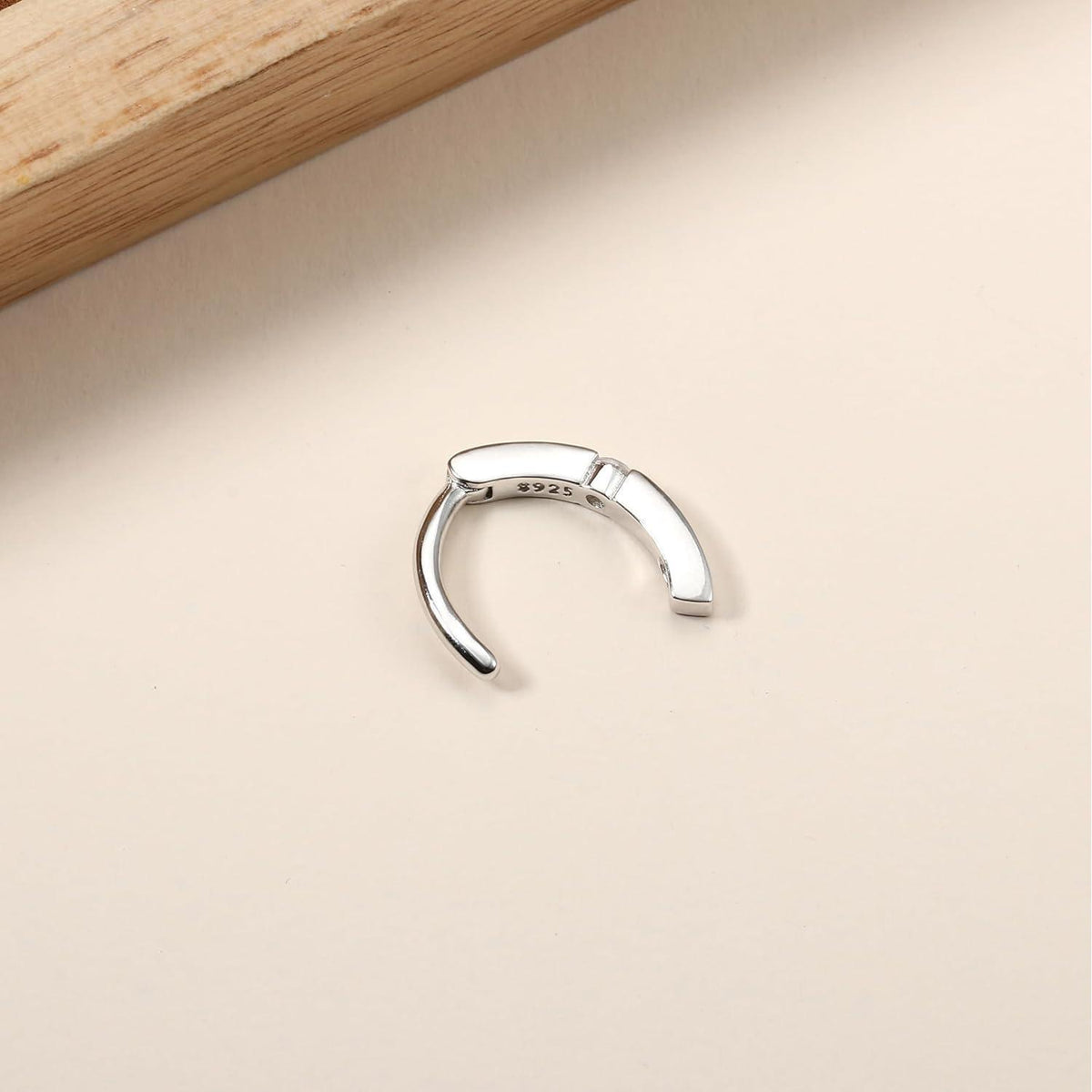 Bauchnabelpiercing Silber 925 Clicker mit Zirkonia, hypoallergen