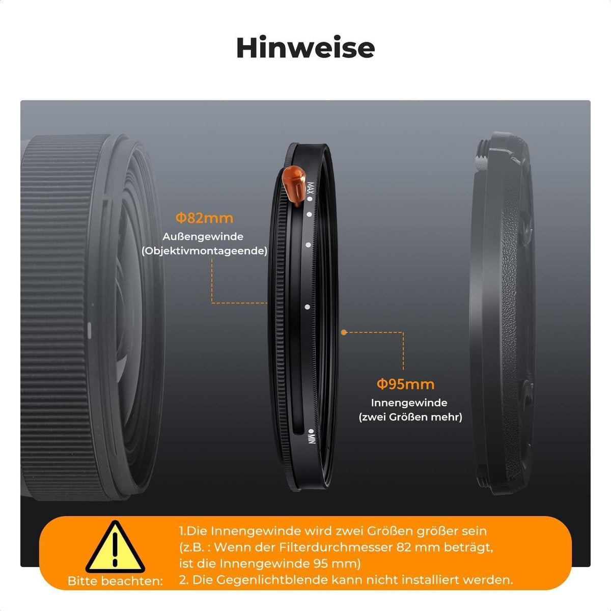 Variabler ND & Polfilter 2-in-1 für Kamera