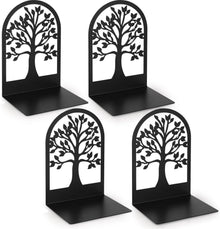 Buchstütze Metall Bookends Book Holder Schwarz 2 Paar 12x12x16,5 cm