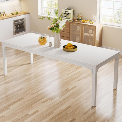 Industrietisch Esstisch 200x70cm für 6-8 Personen Weiß