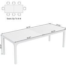 Doppelter Schreibtisch 200x70cm – Weißer Arbeitstisch für Home Office
