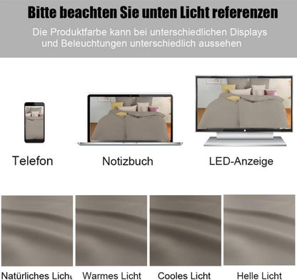 2er Set Kissenbezug 40x80 Natur Mikrofaser Reißverschluss Bügelfrei