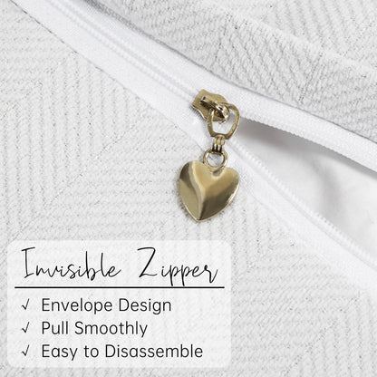 Chenille Kissenbezüge 60x60 cm - 2er Set - Creme