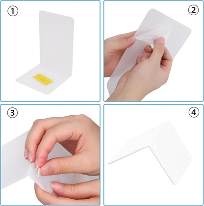 Buchständer aus Acryl 6er Set, Transparente