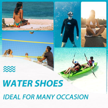 Aqua Schuhe Damen Herren Schnelltrocknend mit Drainagelöchern Schwarz