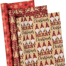 Weihnachts Geschenkpapier Rollen – 3er Set mit Motiven