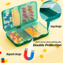 Yaklim Magnetischer Pillen-Organizer, 7 Fächer, tragbare Box