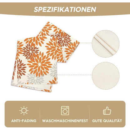 Tischläufer Blumen Orange Dahlie Herbst 40x140 cm