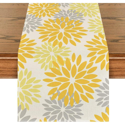 Tischläufer Blumen Gelb Dahlie Sommer 40x240 cm