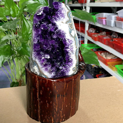Amethyst Kristall Cluster Unikat für Heimdeko & Heilung